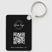 Simple Your Logo QR code goes here Custom Sleutelhanger (Achterkant)