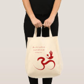 Simple Zen Yoga Om Calligraphy Silhouette Logo Bag Tote Bag (Voorkant (product))