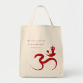 Simple Zen Yoga Om Calligraphy Silhouette Logo Bag Tote Bag (Voorkant)