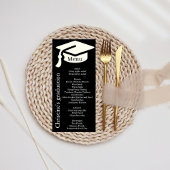 Simpleblack & white Graduparty menu