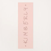 SimpleCasual Handwriting Name Mauve Pink Yogamat (Voorkant)