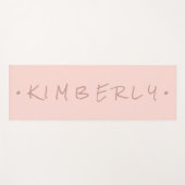 SimpleCasual Handwriting Name Mauve Pink Yogamat (Voorkant (horizontaal))