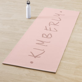 SimpleCasual Handwriting Name Mauve Pink Yogamat