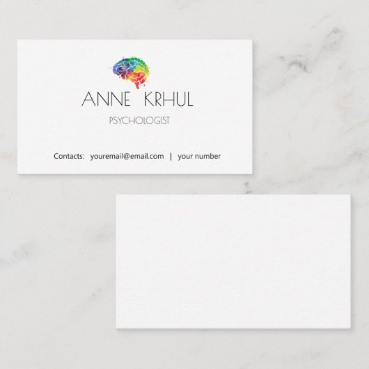 Simples e sofisticado visitekaartje (Voorkant / Achterkant)