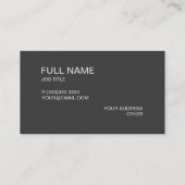 Simples Modern Elegant Company Grey Visitekaartje (Achterkant)