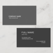 Simples Modern Elegant Company Grey Visitekaartje (Voorkant / Achterkant)