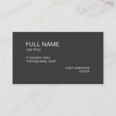 Simples Modern Elegant Company Grey Visitekaartje (Achterkant)
