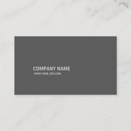 Simples Modern Elegant Company Grey Visitekaartje (Voorkant)