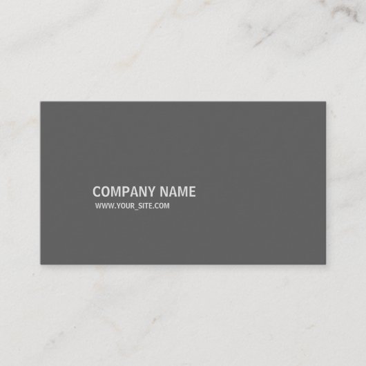Simples Modern Elegant Company Grey Visitekaartje (Voorkant)