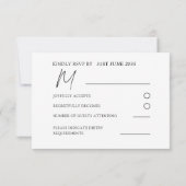 SimpleSage Green Calligraphy Wedding RSVP Kaartje (Achterkant)