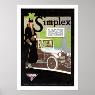 Simplex Automobile Advertisation Poster