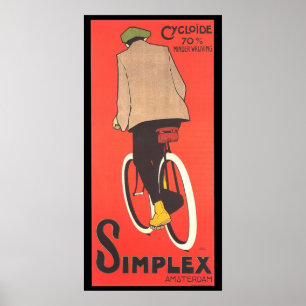 Simplexfiets Adverteren Poster  kunst
