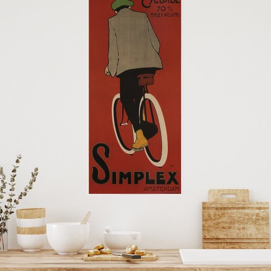Simplexfietsen Amsterdam poster fietsen (Keuken)