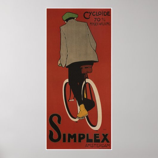 Simplexfietsen Amsterdam  poster fietsen (Voorkant)