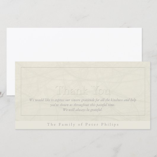 Simplicity 1 Sympathie Dank U Foto Kaart (Voorkant / Achterkant)