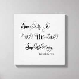 Simplicity citaat - Canvas Afdruk