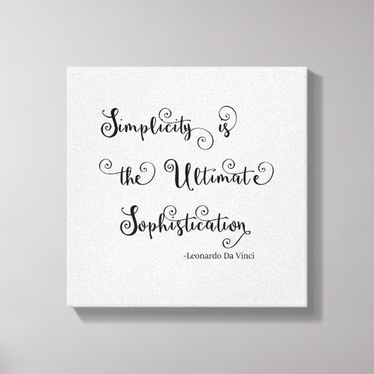 Simplicity citaat - Canvas Afdruk (Voorkant)
