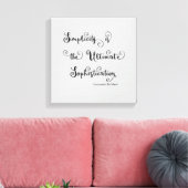 Simplicity citaat - Canvas Afdruk (Insitu (Woonkamer))