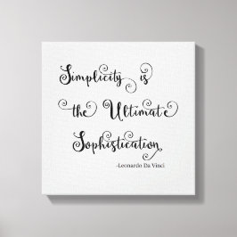 Simplicity citaat - Canvas Afdruk