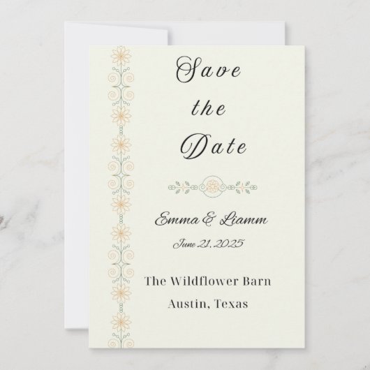 Simplicity Heart Save the Date  Kaart (Voorkant)