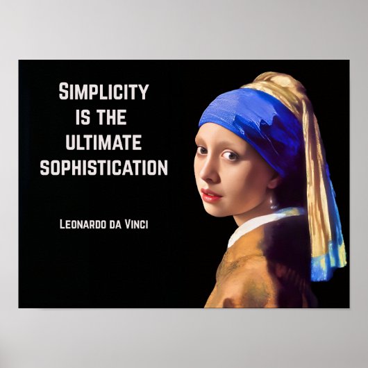 Simplicity is the ultimate sophistication poster (Voorkant)