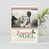Simplicity "Joyeux Noel" Holiday Photo Card Feestdagenkaart (Staand voorkant)