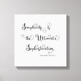 Simplicity Quote - Canvas Afdruk
