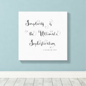 Simplicity Quote - Canvas Afdruk (Insitu (Houten vloer))