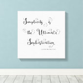 Simplicity Quote - Canvas Afdruk (Insitu (Houten vloer))
