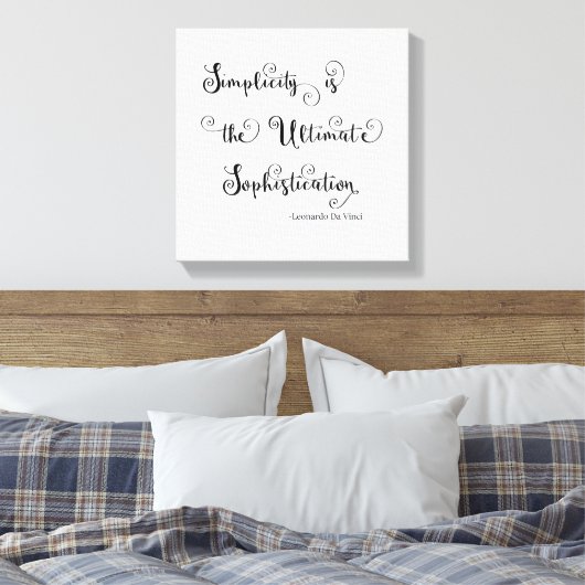 Simplicity Quote - Canvas Afdruk (Insitu (Slaapkamer))