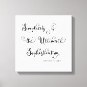 Simplicity Quote - Canvas Afdruk (Voorkant)