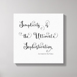 Simplicity Quote - Canvas Afdruk