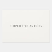 Simplify to Amplify Minimalist Wrapping Paper (Voorkant 3)