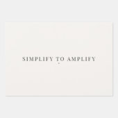 Simplify to Amplify Minimalist Wrapping Paper (Voorkant)