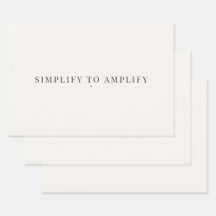 Simplify to Amplify Minimalist Wrapping Paper