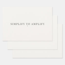 Simplify to Amplify Minimalist Wrapping Paper