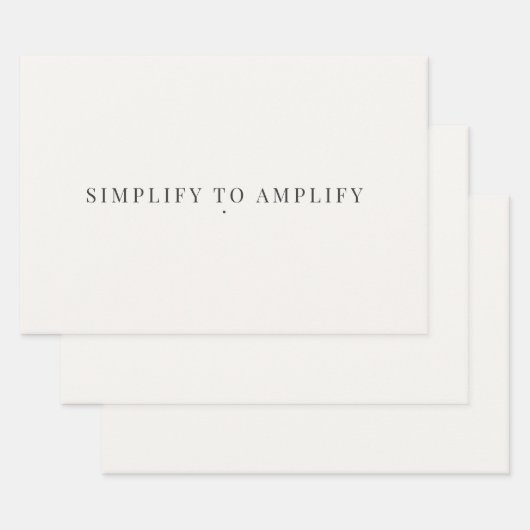 Simplify to Amplify Minimalist Wrapping Paper (Set)