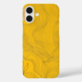 Simplist abstracte gestreepte iPhone / iPad-hoesje 16 Plus Hoesje
