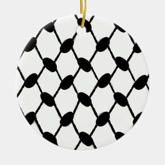 Simpliste Keffiyeh Keramisch Ornament (Voorkant)