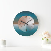 Simplistic Abstract Ontwerp in Silver Tan Blue Grote Klok (Huis)