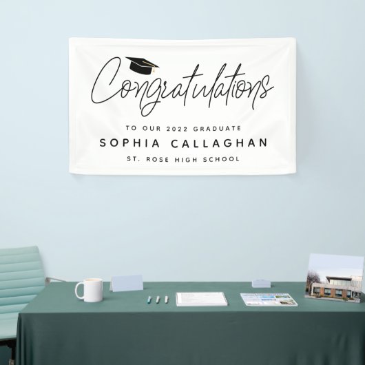 Simplistic Afstuderen feliciteert banner (Beurs)
