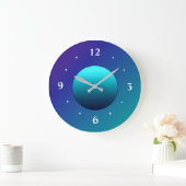 Simplistic Aqua Green Moon Grote Klok (Huis)