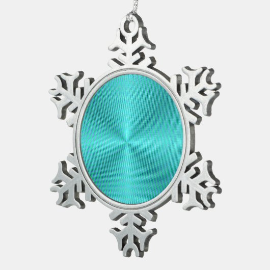 Simplistic Aqua/Green>Snowflake Ornament (Rechts)