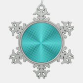 Simplistic Aqua/Green>Snowflake Ornament (Voorkant)