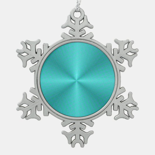 Simplistic Aqua/Green>Snowflake Ornament (Voorkant)