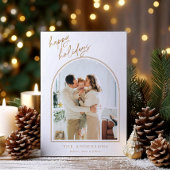 Simplistic Arch Photo Holiday Kaart