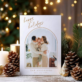 Simplistic Arch Photo Holiday Kaart