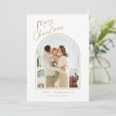 Simplistic Arch Photo Holiday Kaart (Staand voorkant)