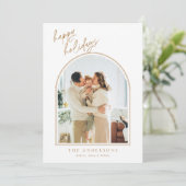 Simplistic Arch Photo Holiday Kaart (Staand voorkant)