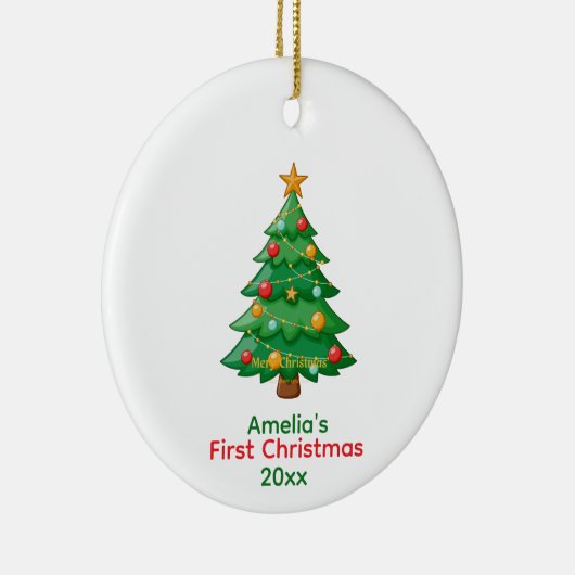 Simplistic Baby's First Christmas w/ Tree Ornament (Rechts)